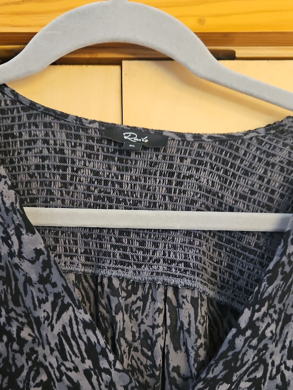 Black & Gray Printed Rails Women’s Mini Dress